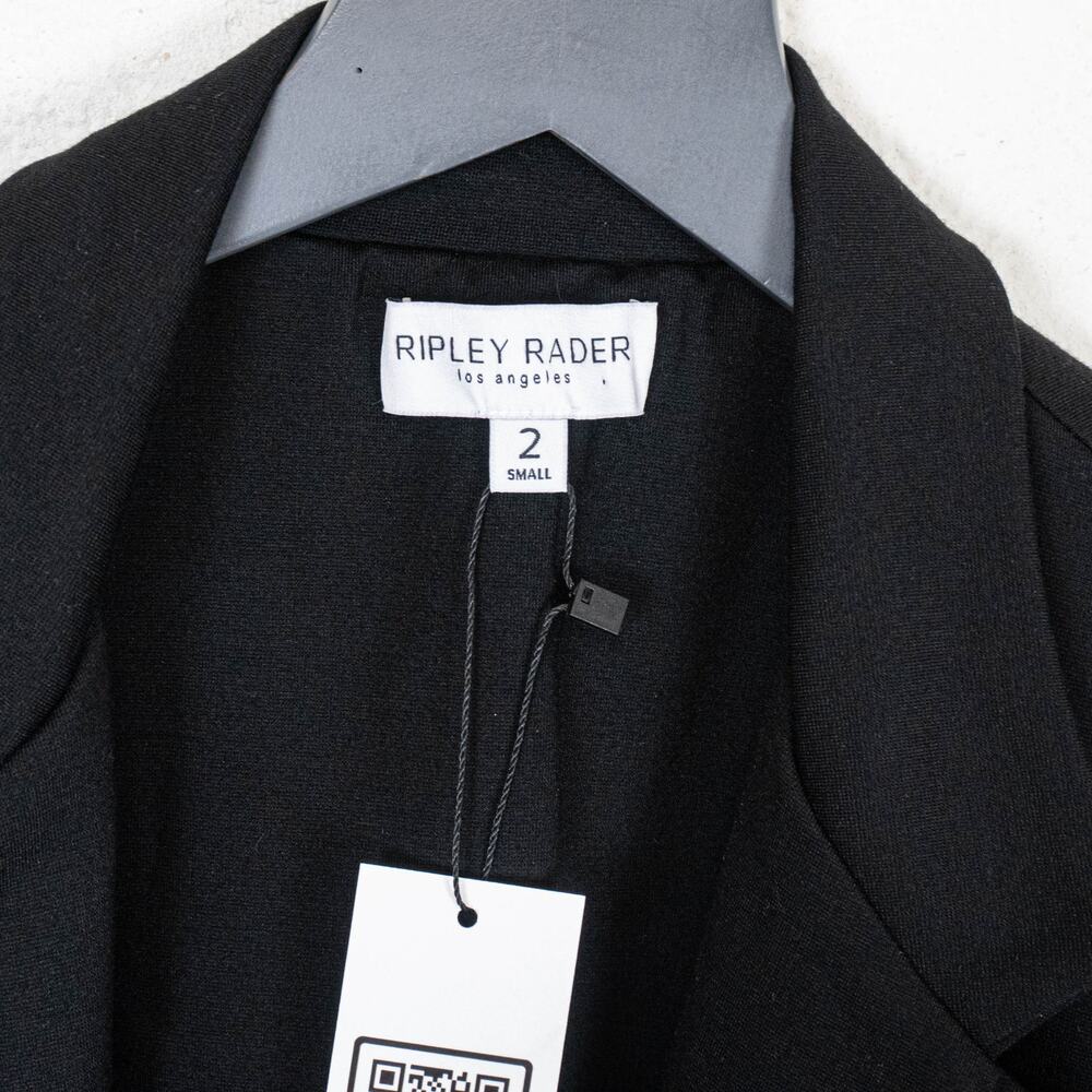 Ripley Rader Black Ponte Knit Oversized Blazer Jacket size 2(S) - Picture 3 of 11